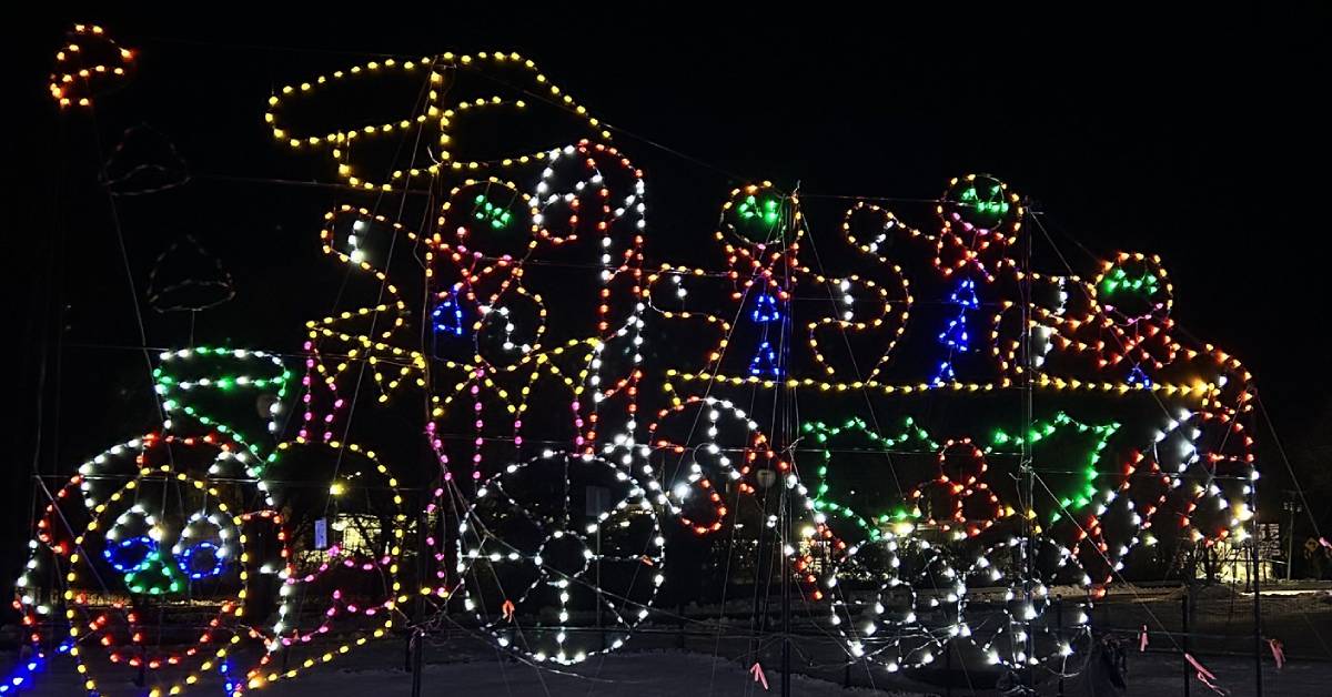 lights at the lake display