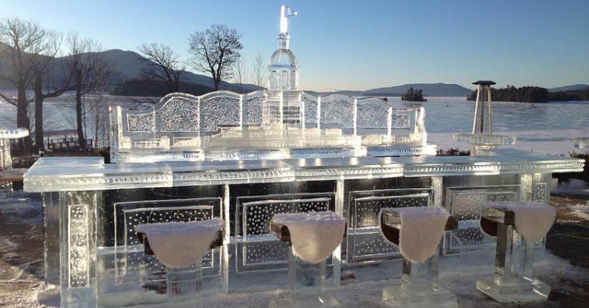 ice bar and stools