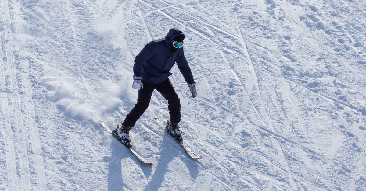 person skiing