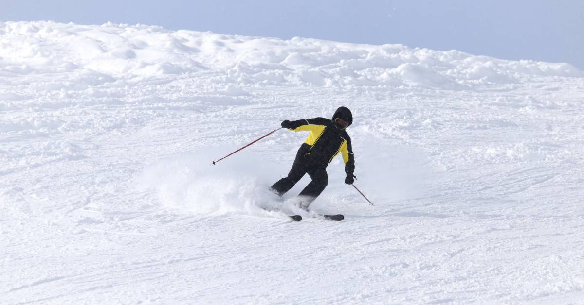 person skiing