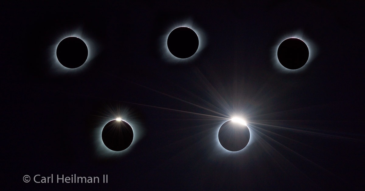 solar eclipse image of different stages.