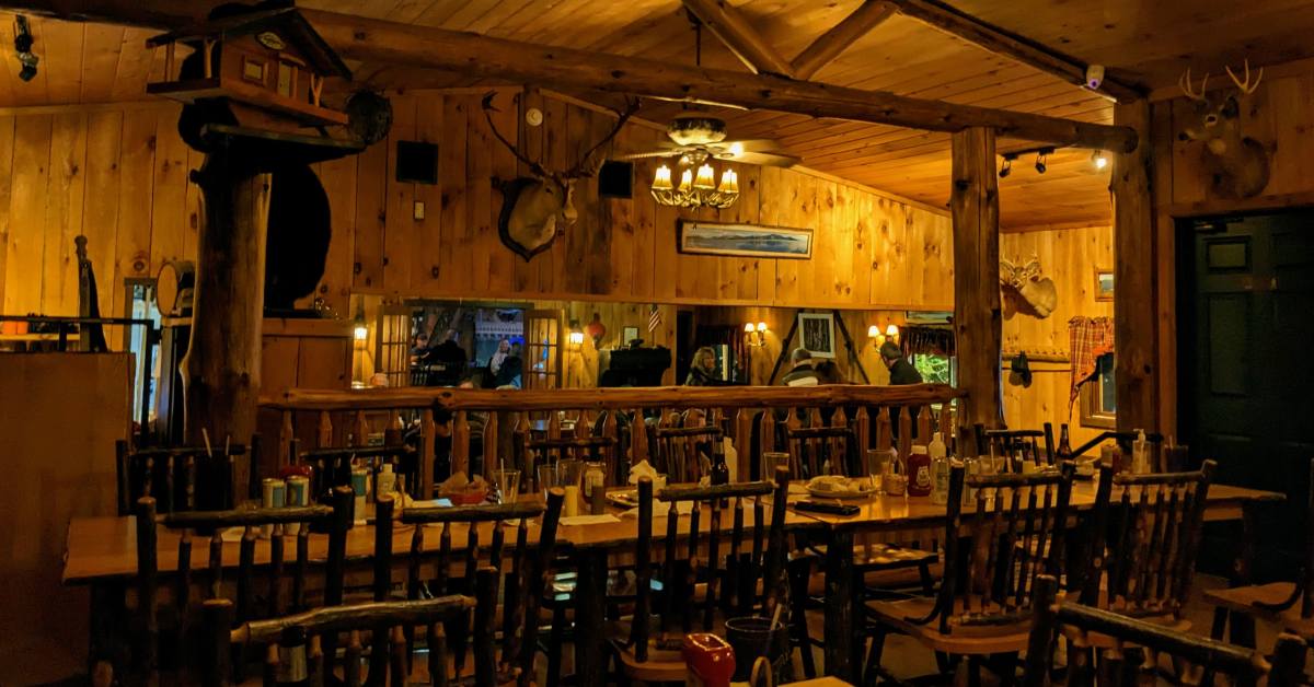 adirondack bar and grill dining area