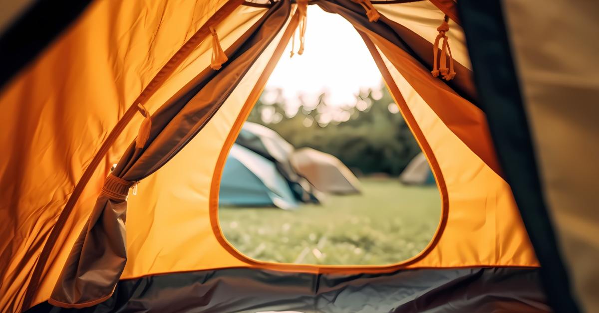 tent camping and open tent