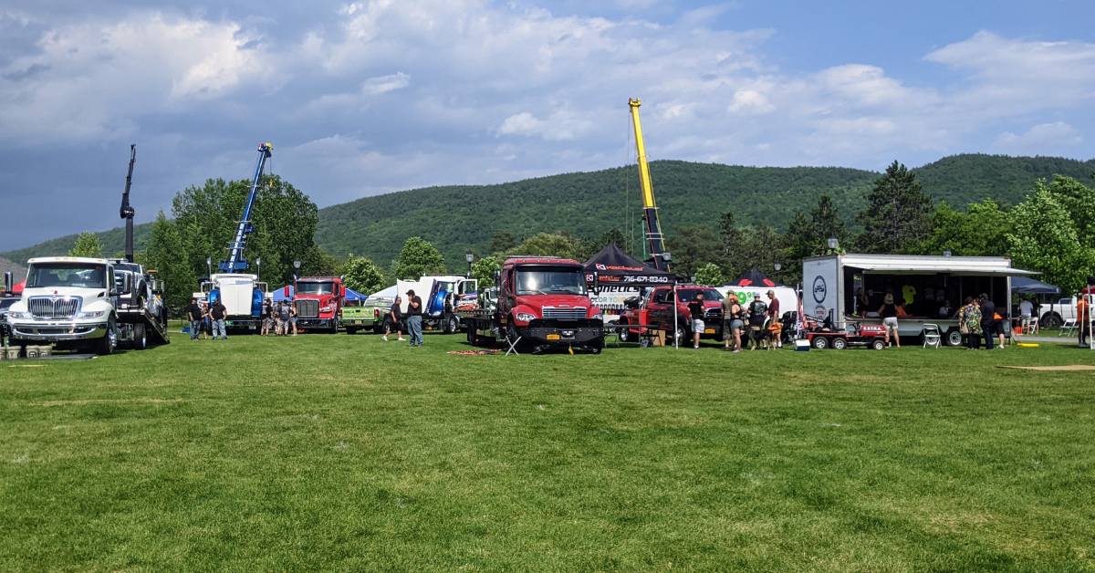 trucks at the estra tow show in lake george