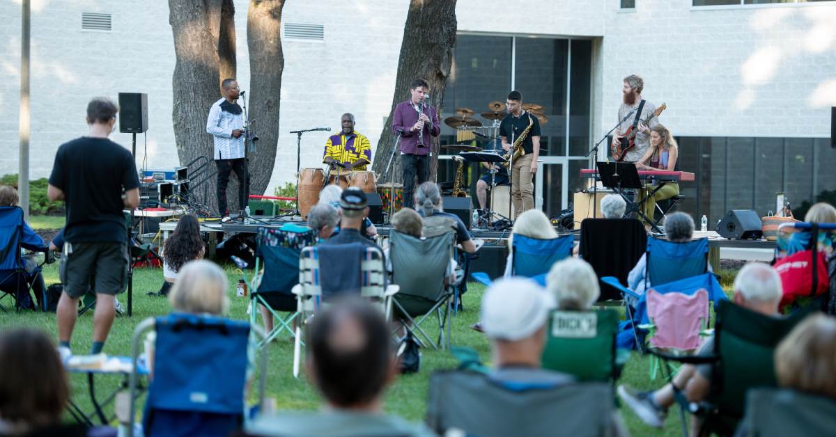 Heard performs Aug. 15, 2022, as part of the Tang Teaching Museum's long-running Upbeat on the Roof concert series.