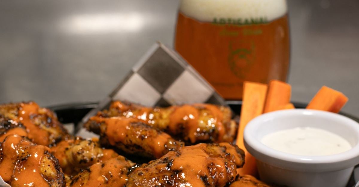 chicken wings and beer