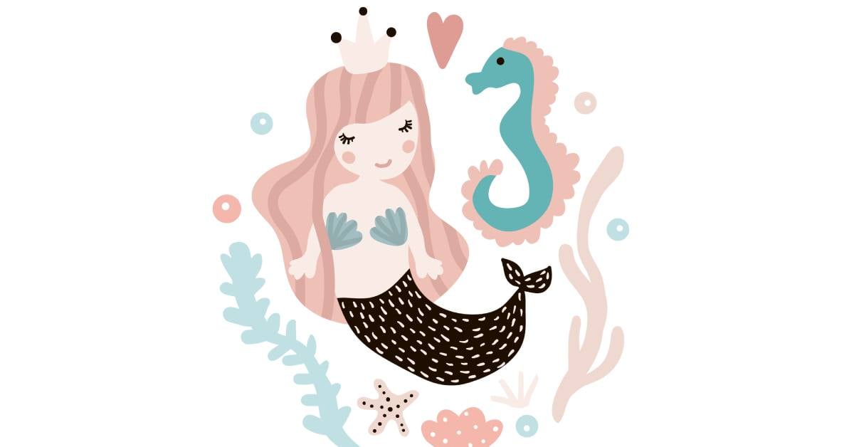 mermaid with seahorse