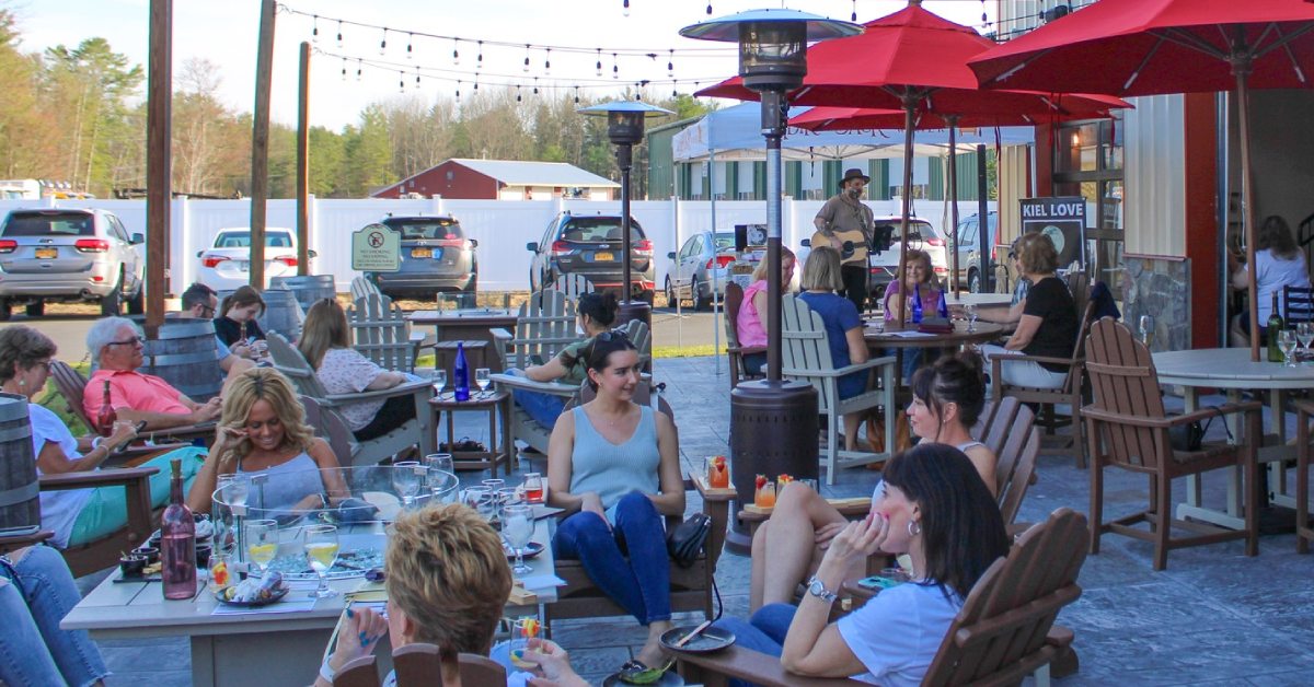 adirondack winery's patio