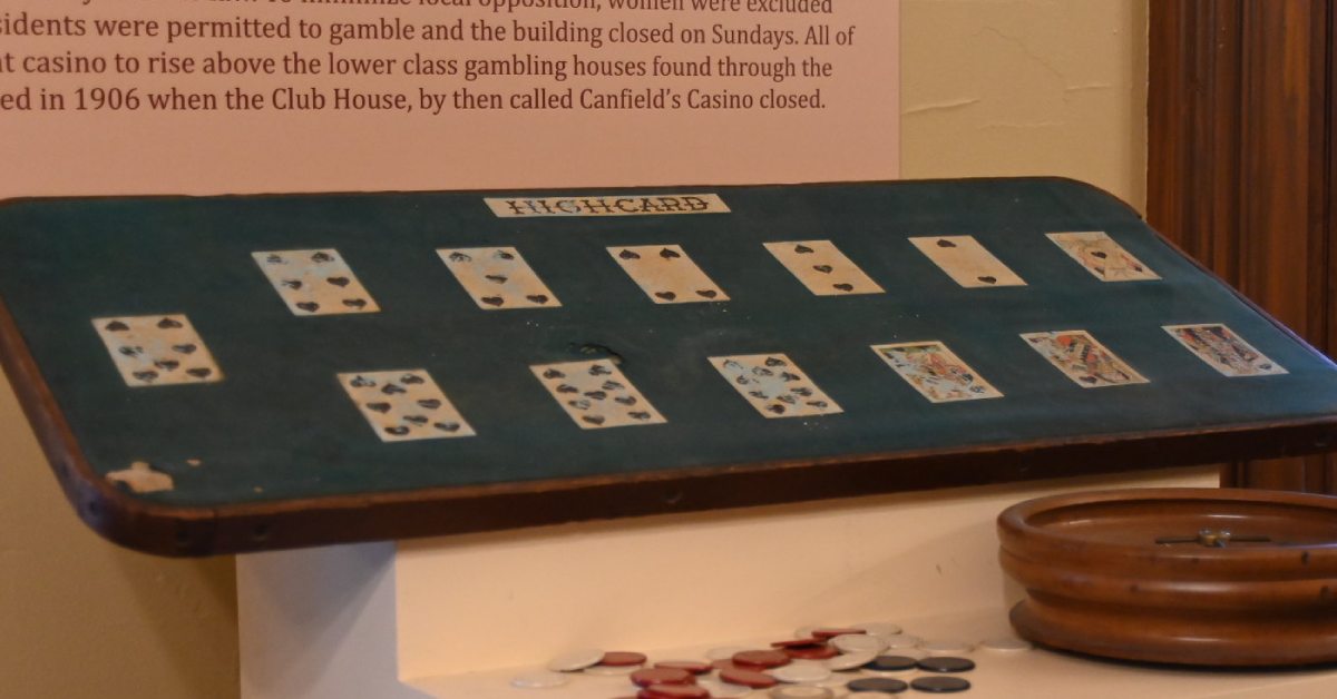 gambling exhibit at saratoga national museum/canfield casino