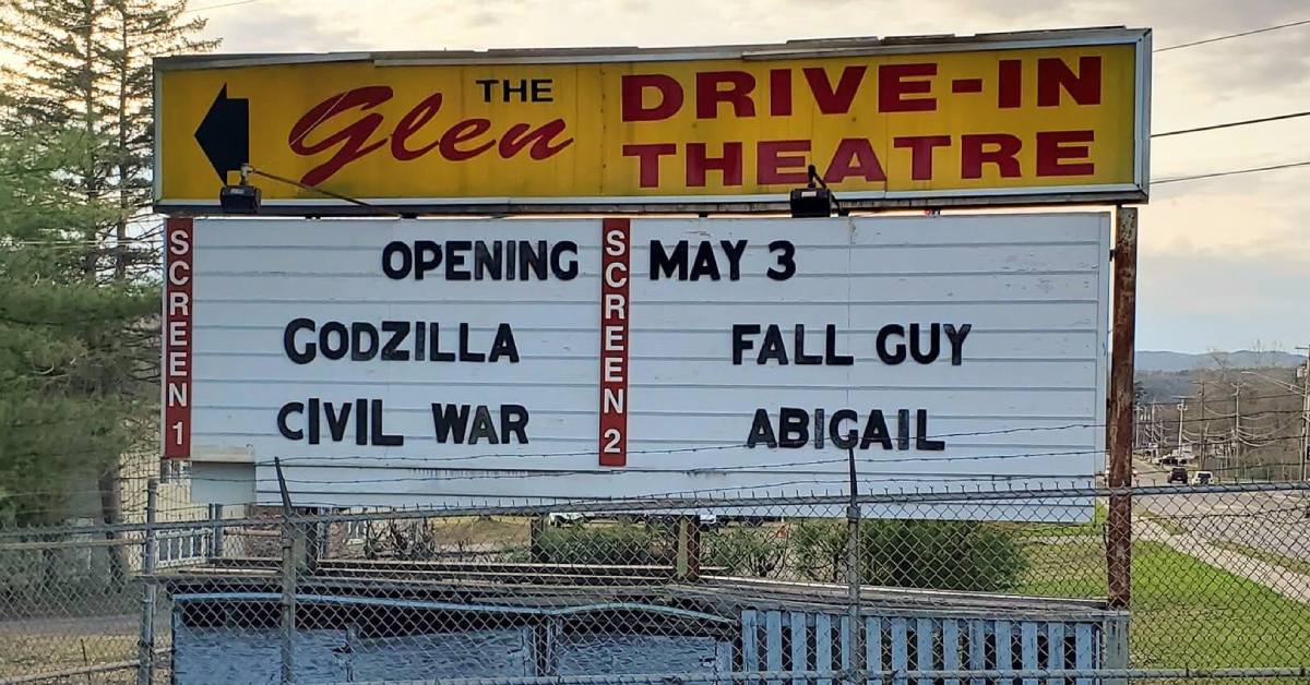 glen drive in theatre sign