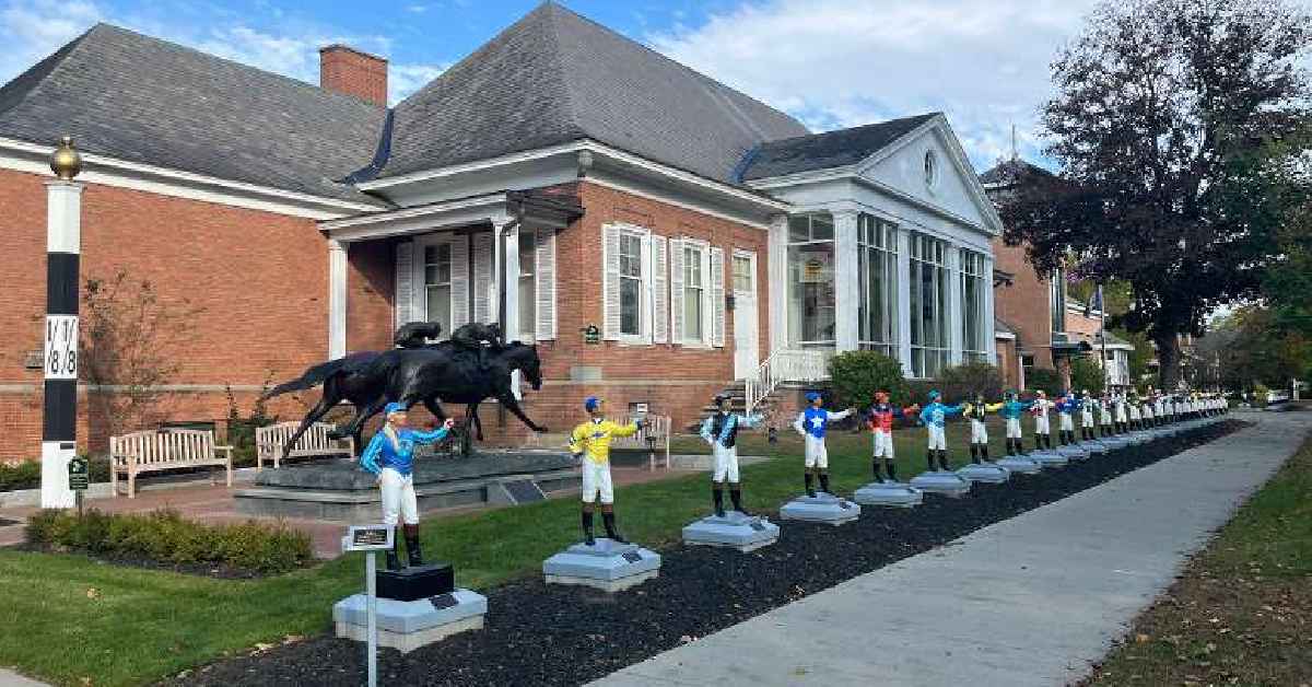 front of National Museum of racing hall of fame