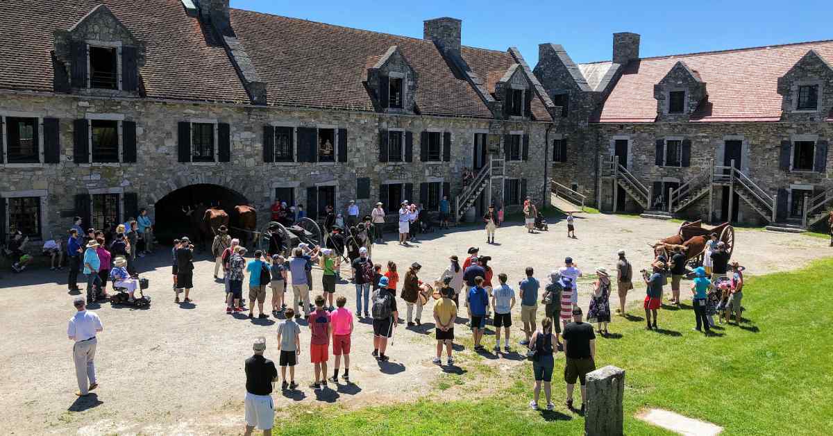families and groups at fort ticonderoga