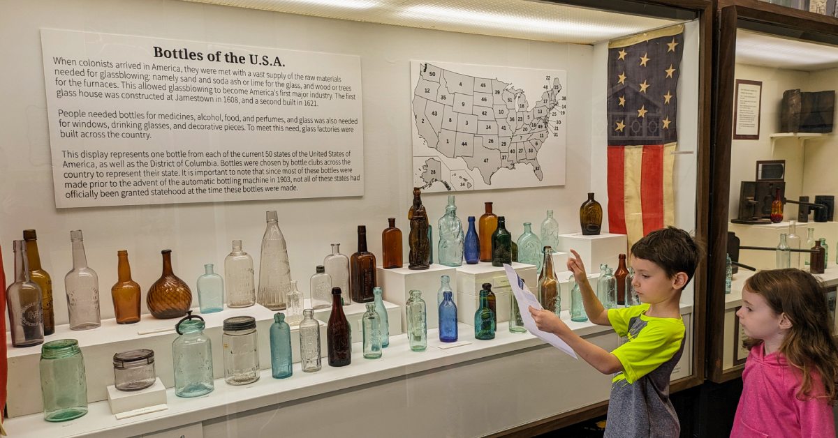two kids at the national bottle museum