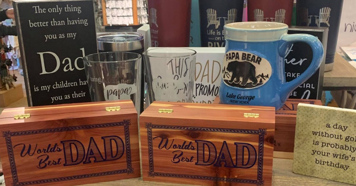 collection of dad themed gifts