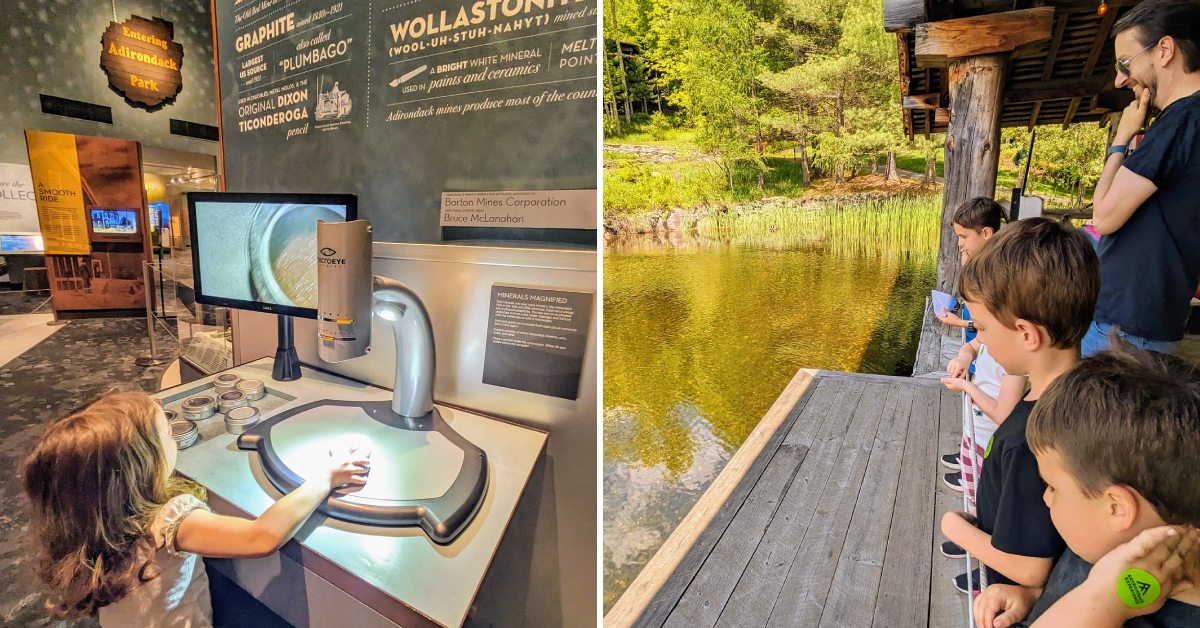 kids at adirondack experience, the museum on blue mountain lake