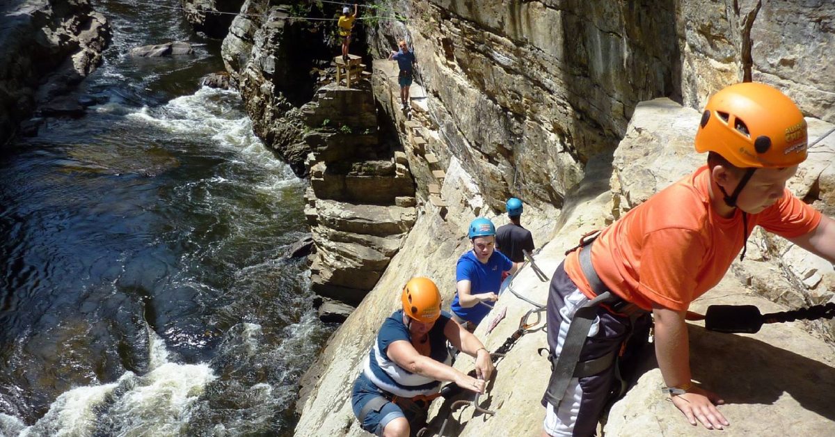 rock climbing at ausable chasm