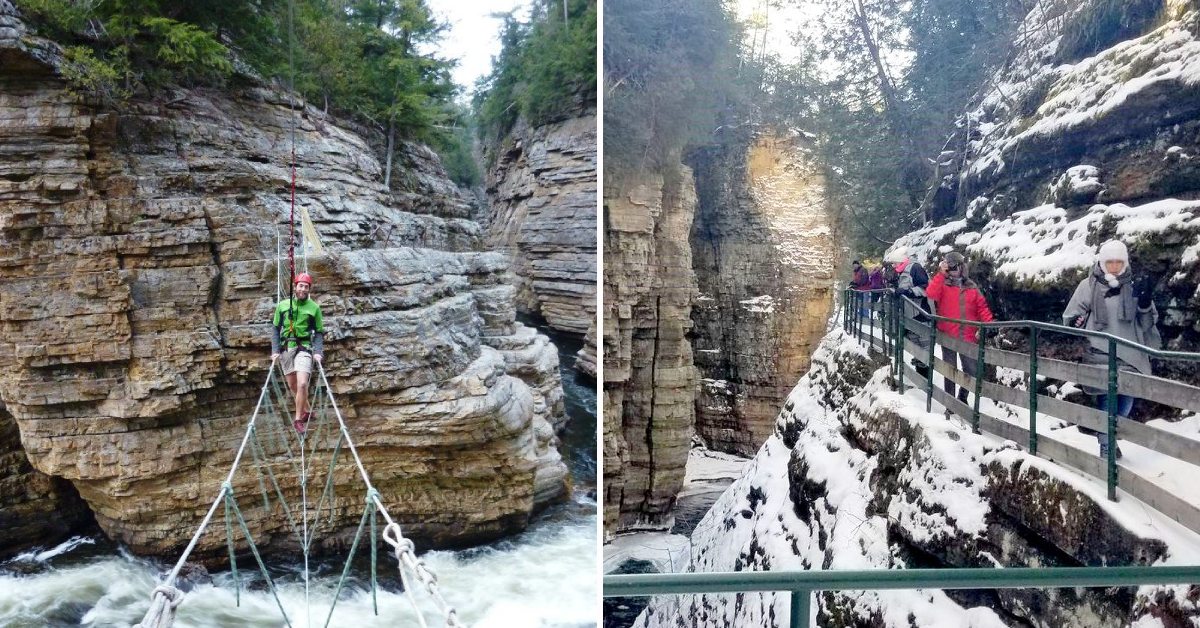 summer and winter at ausable chasm