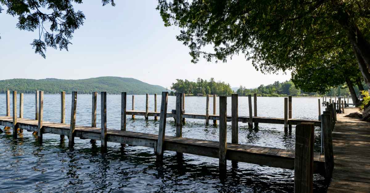 wooden dock in water