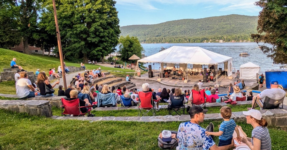 outdoor music concert in lake george