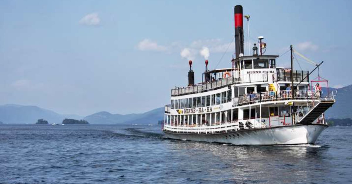 view of minne ha ha boat on water 