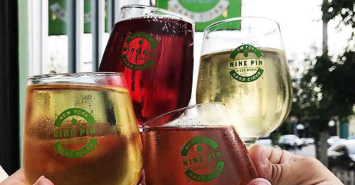 nine pin ciderworks cider glasses