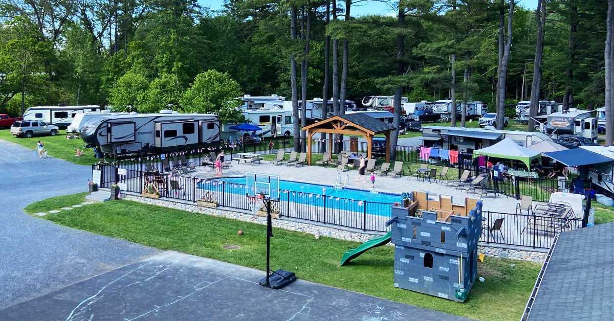 RV sites and outdoor pool