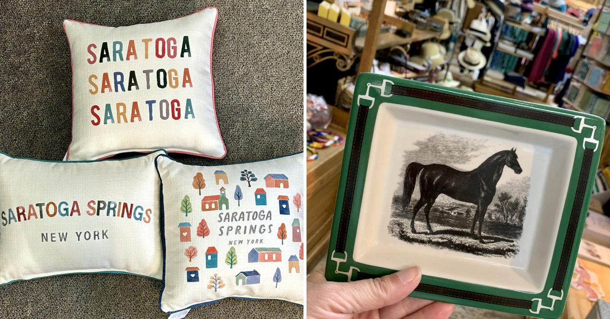 saratoga pillows and a try with a black horse