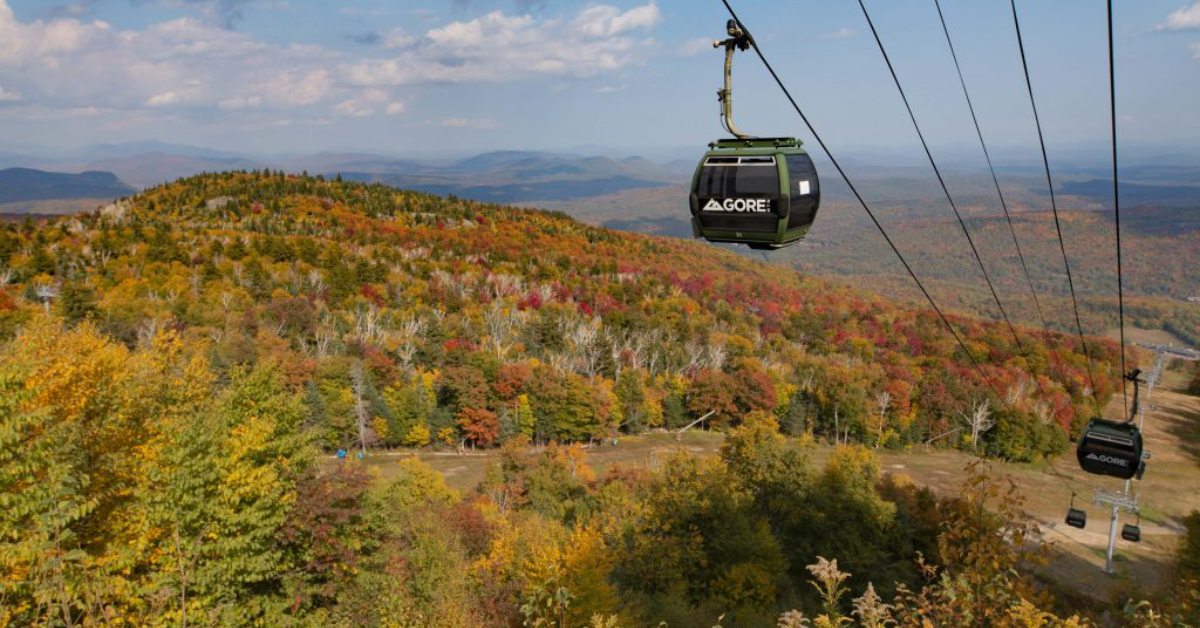 gore mountain gondola ride in the fall