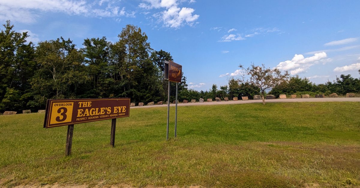 sign for eagle's eye lookout