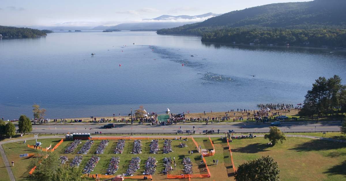 Lake George drone view