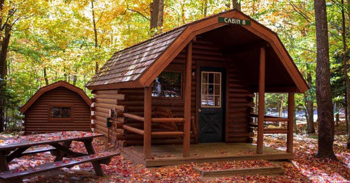 old forge camping resort cabin in the fal