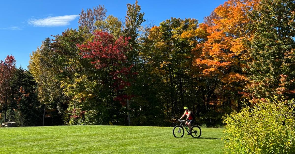 biker in fall