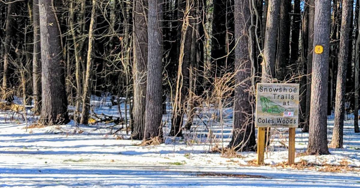 snowshoe trails sign