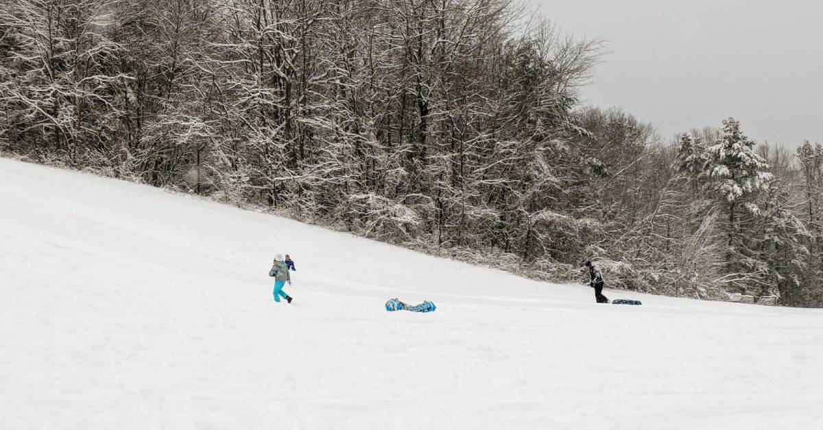 snow tubing at lake george rec park