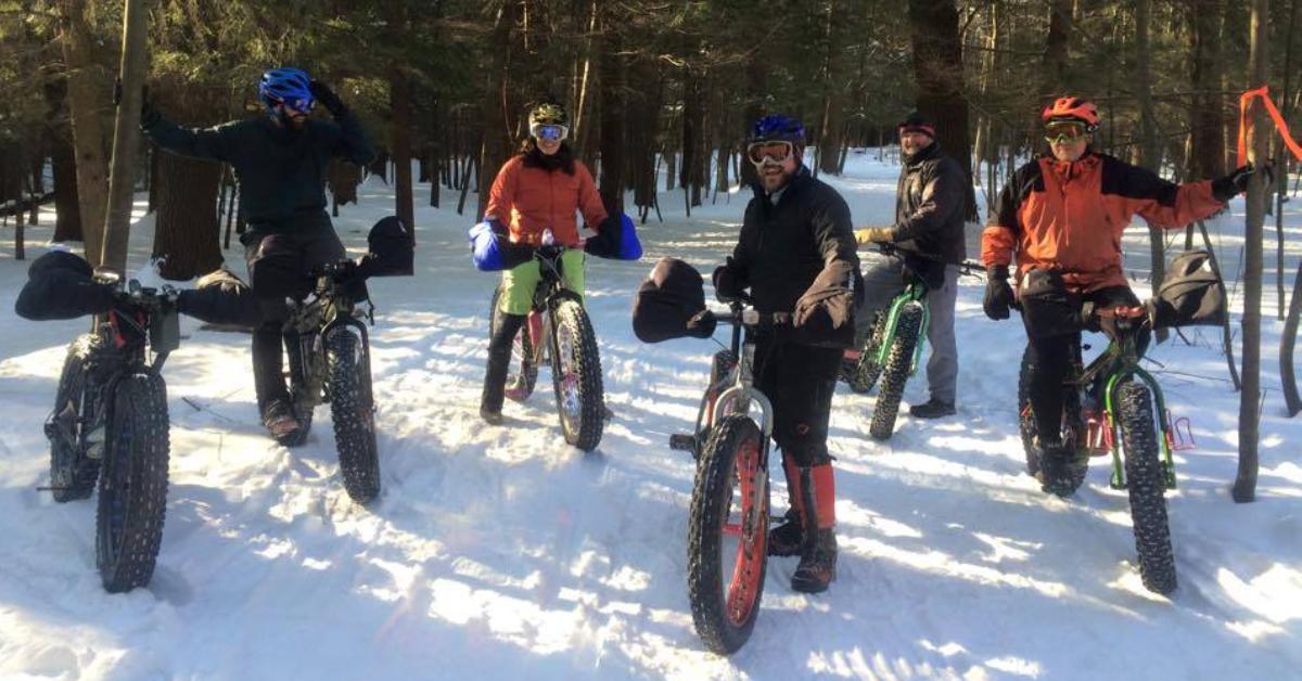 group of fat tire bikers