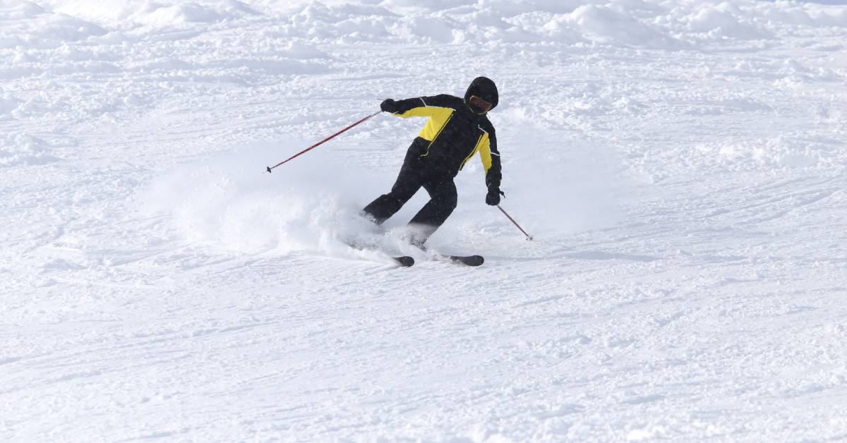 person skiing