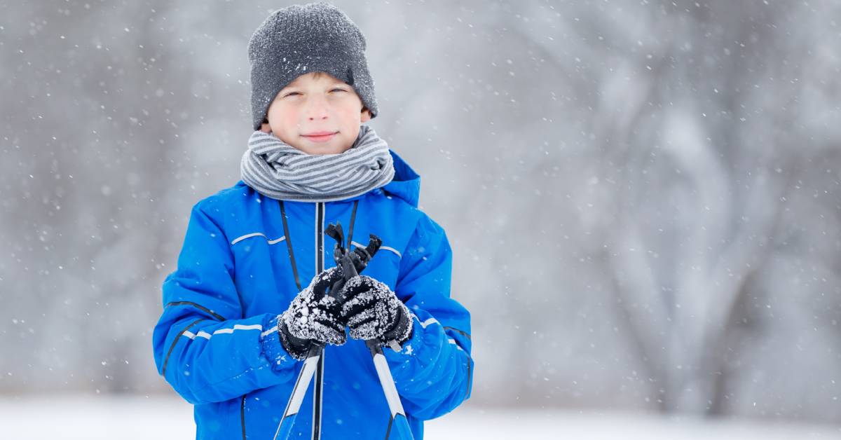 little boy skier