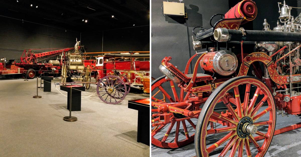 vintage fire engines at new york state museum