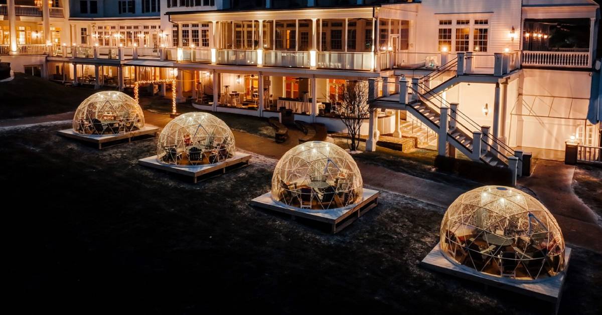 dining igloos at the sagamore