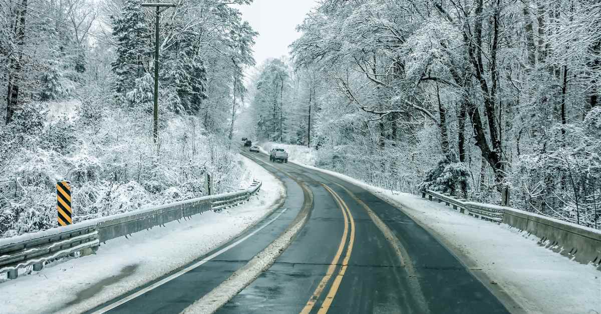 a snowy road