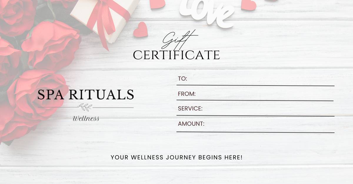 spa rituals gift certificate