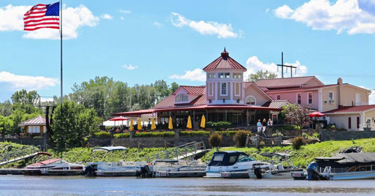 exterior of a waterfront restaurant