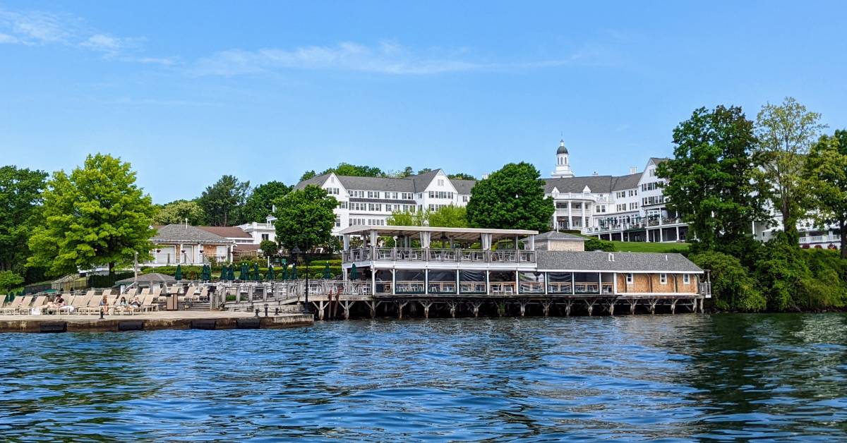 view of sagamore resort from the water