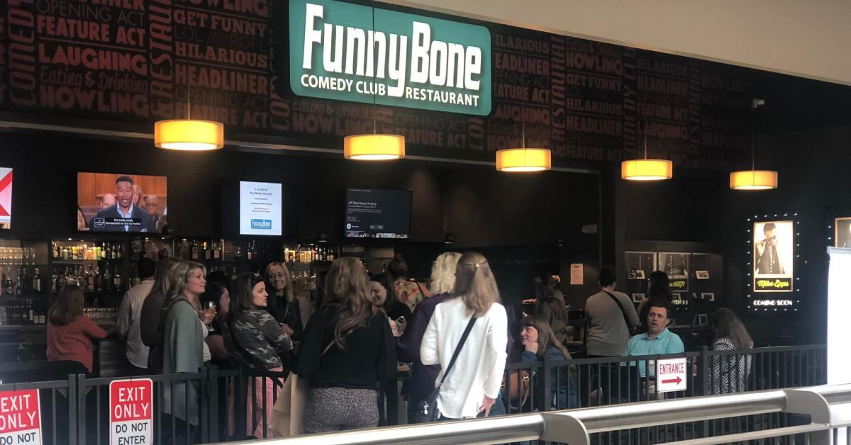 people standing at bar at Albany Funny Bone Comedy Club