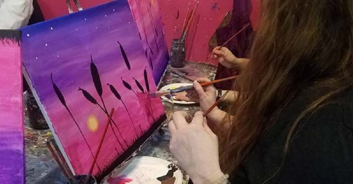 painting done by woman taking a paint class