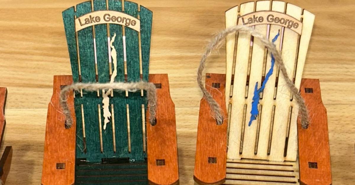 lake george adirondack chair ornaments