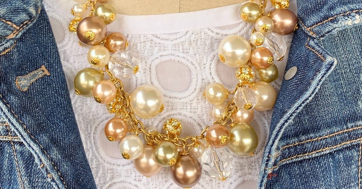 statement necklace on mannequin 