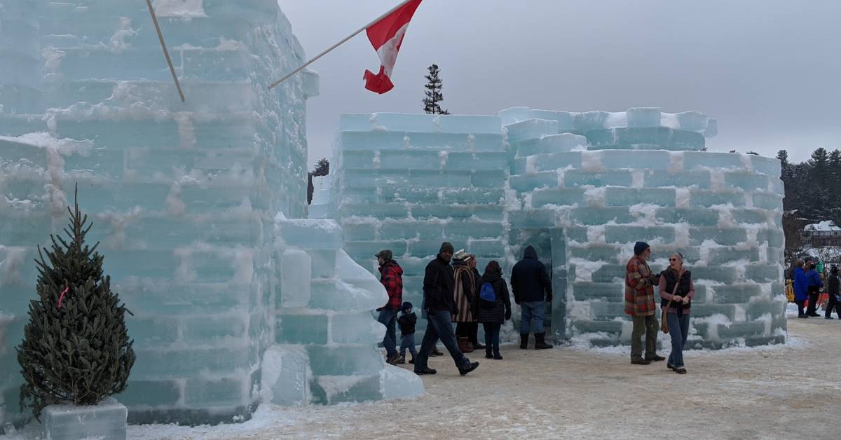 people at the ice palace