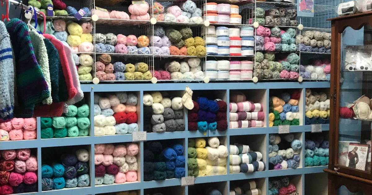 knitting store shelves