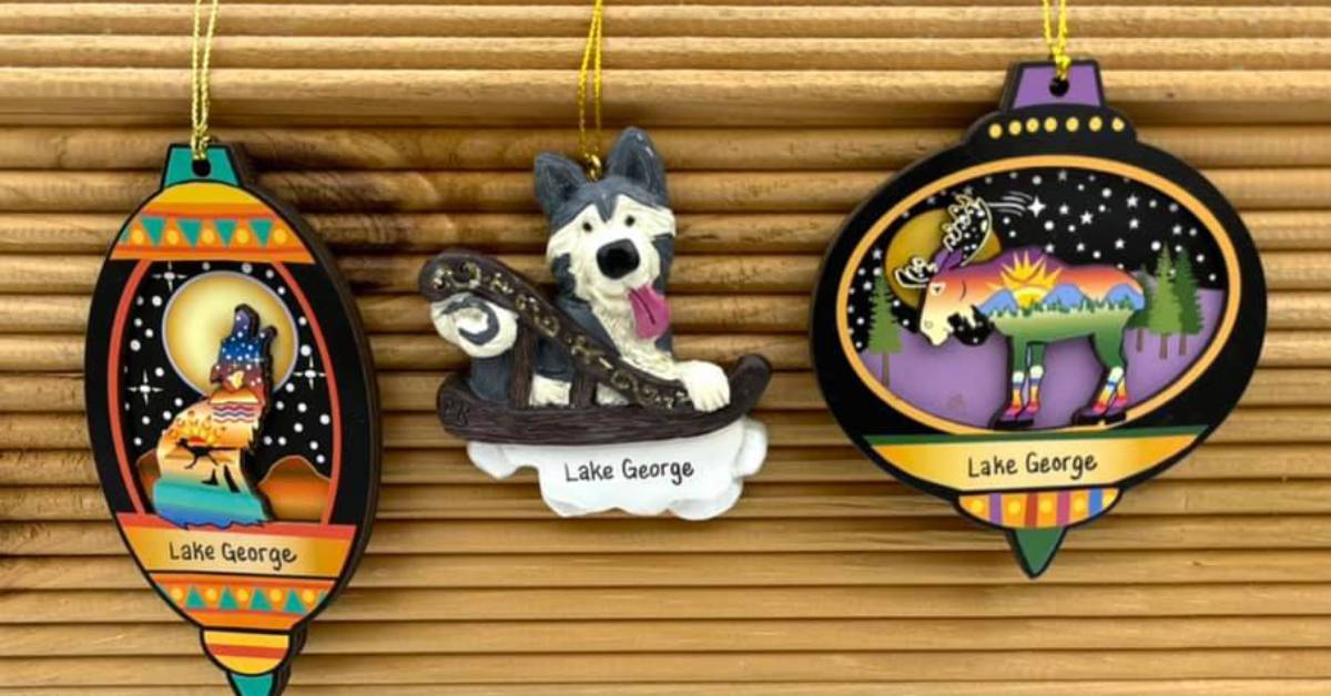 three lake george ornaments